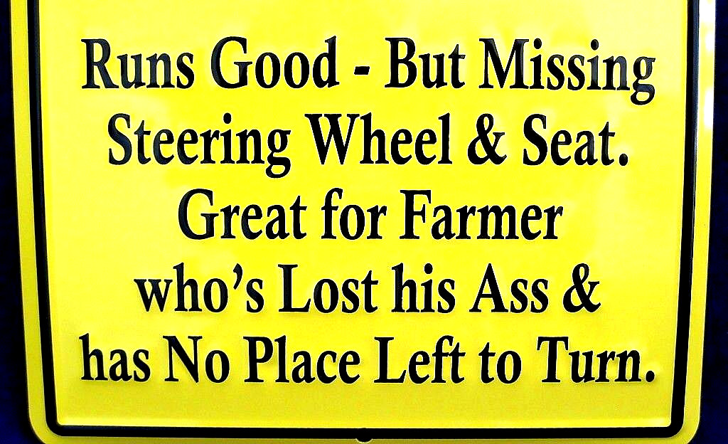 TRACTOR FOR SALE *US MADE* Embossed Metal Sign – Garage Barn Shop Man Cave Decor