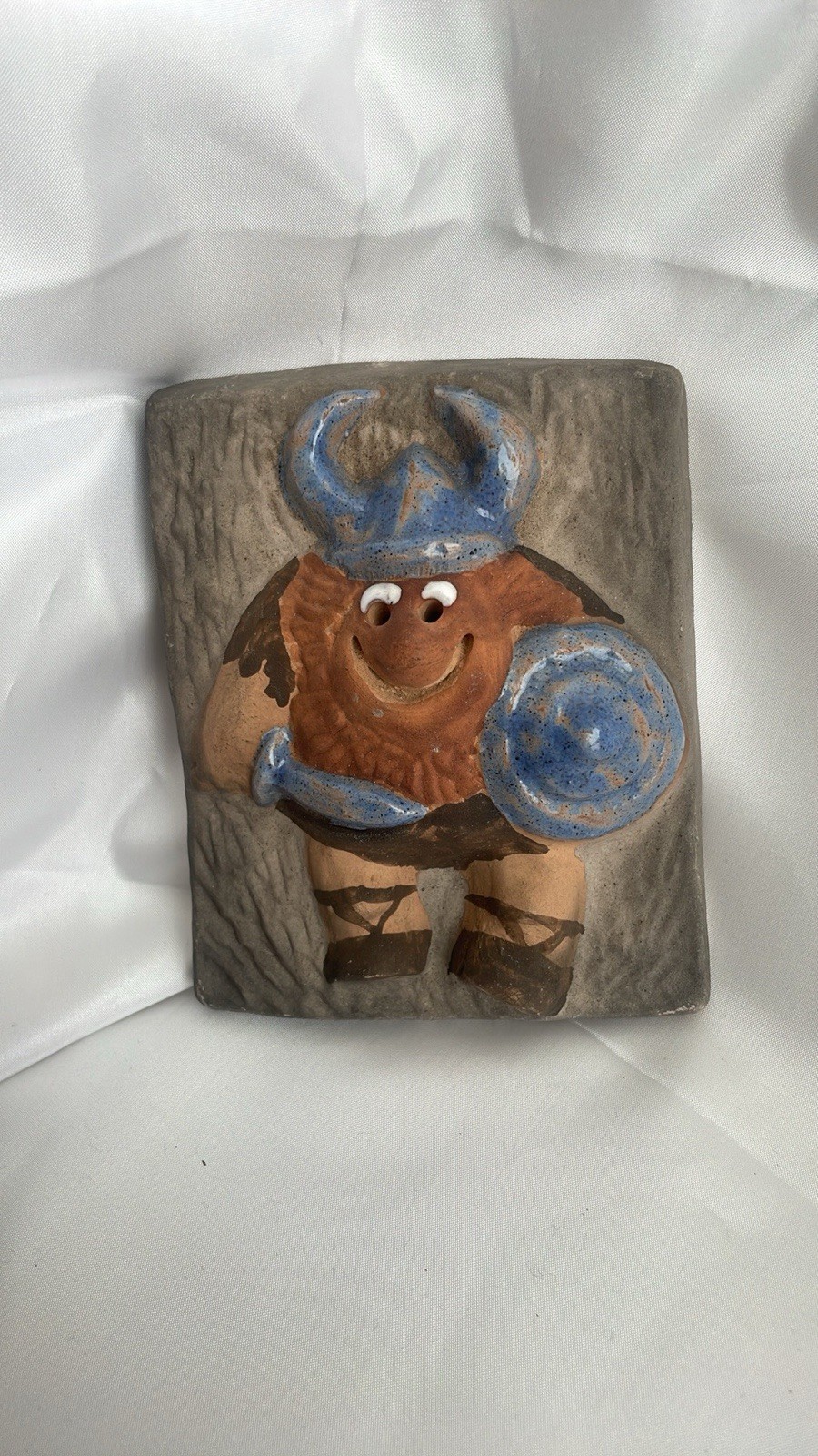 Viking Wall Plaque 3D Hand Crafted Denmark 4.5 In x 3.5 In