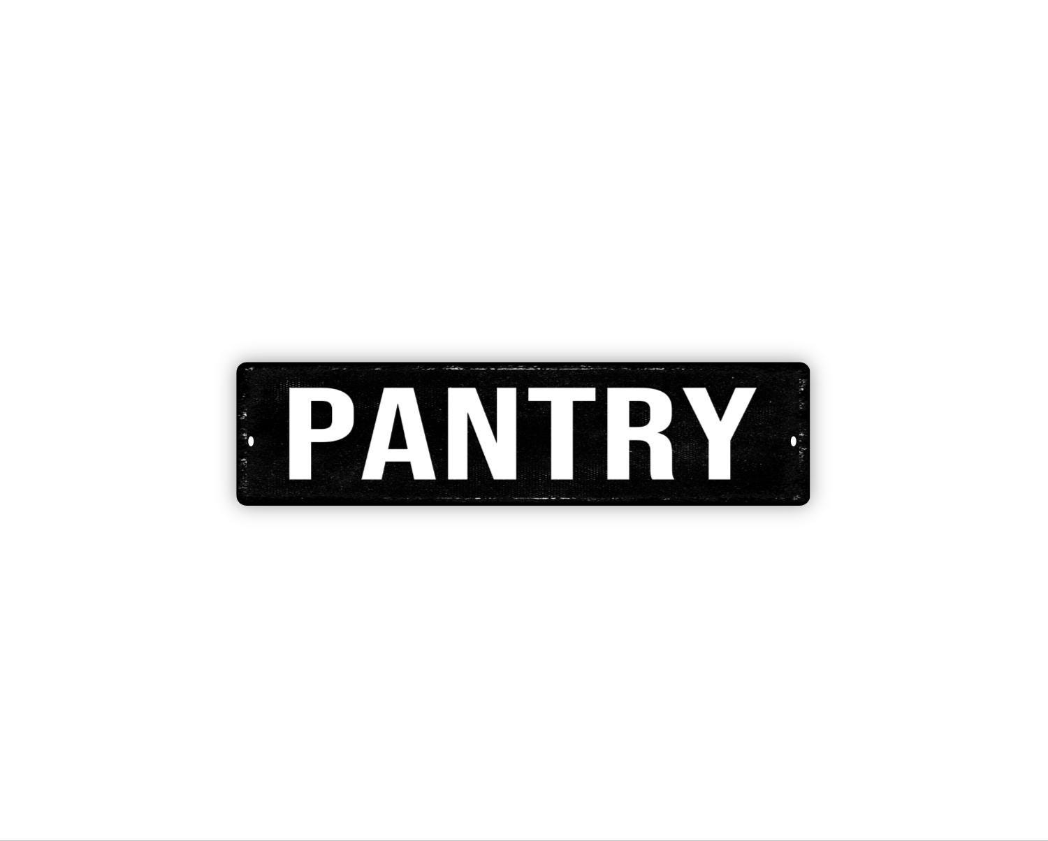 Pantry Sign Metal Wall Sign Kitchen Pantry Decor Food Storage Room Label