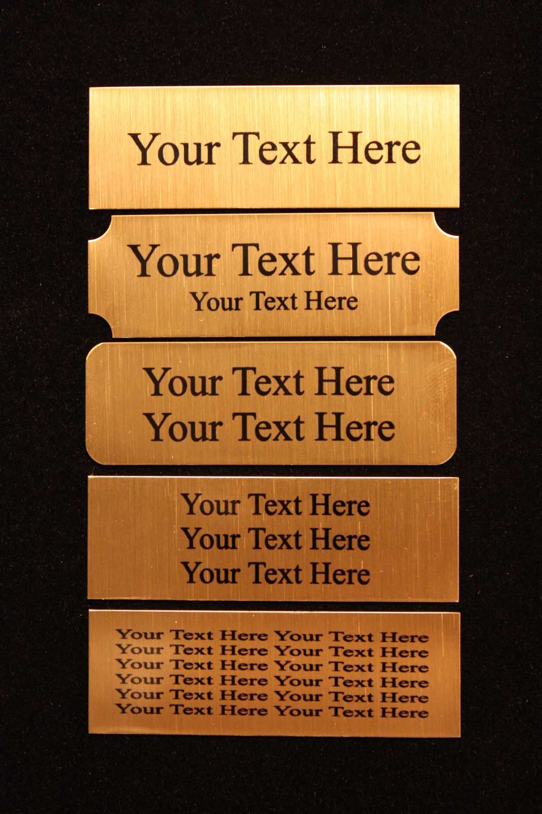 2×6 Customized Brass Plate Picture Plaque Name Tag Trophy Flag Fantasy Football