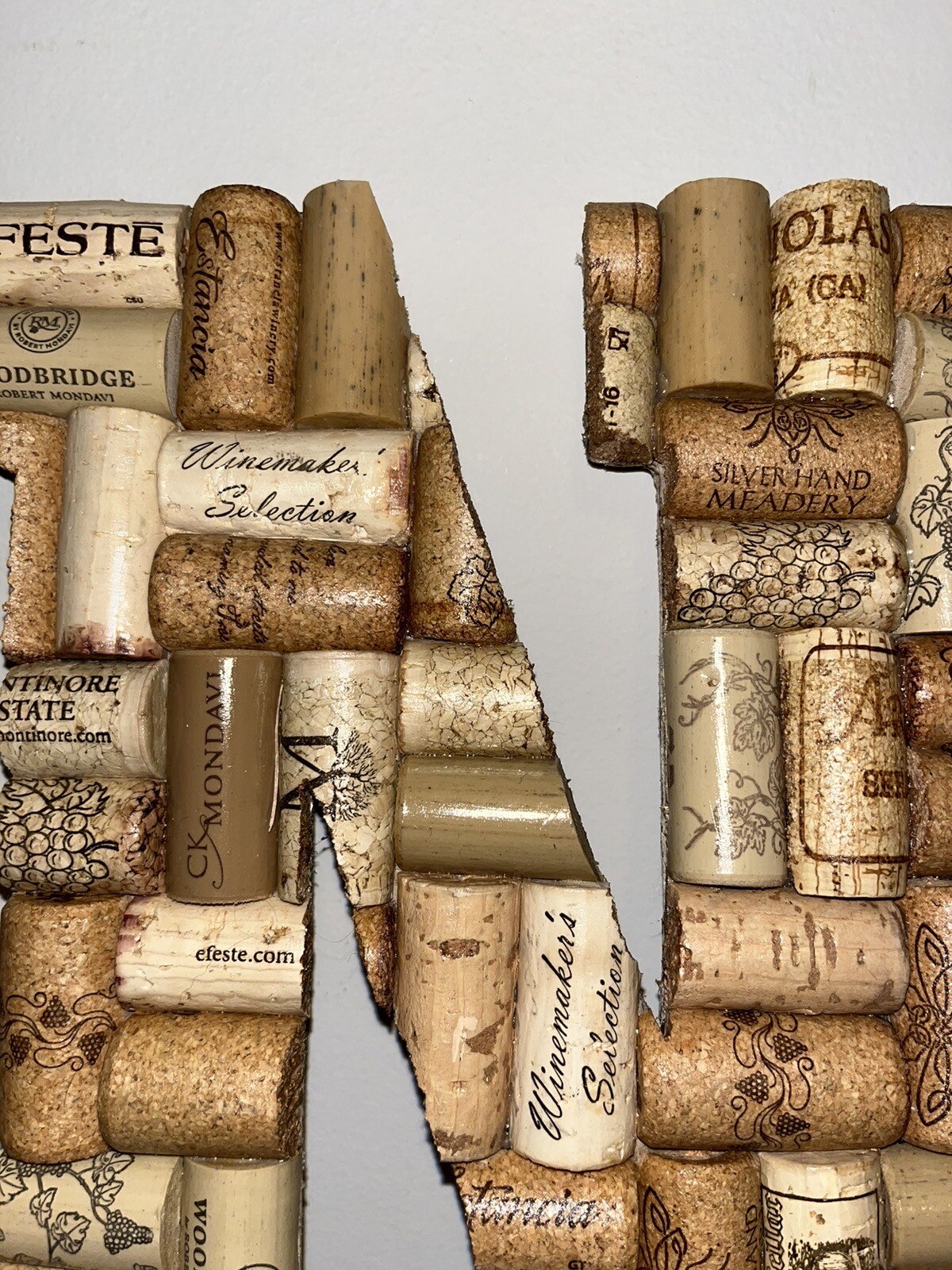 Monogram Letter “N” Wine Cork Hangable Wall Decor Personalized Handmade Gift