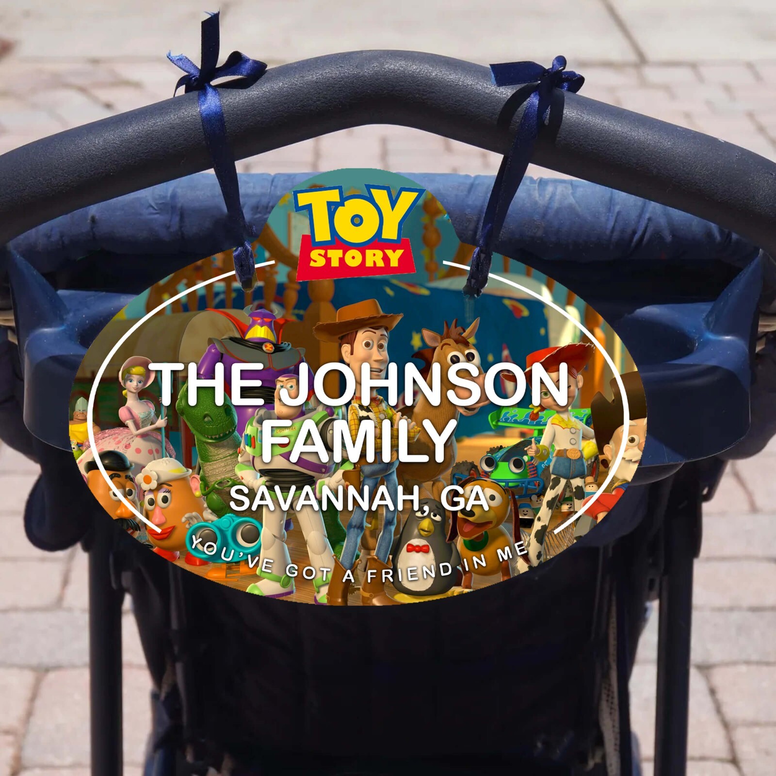 Custom Disney Stroller & Scooter Name Tag – Personalized Family ID Sign Parks