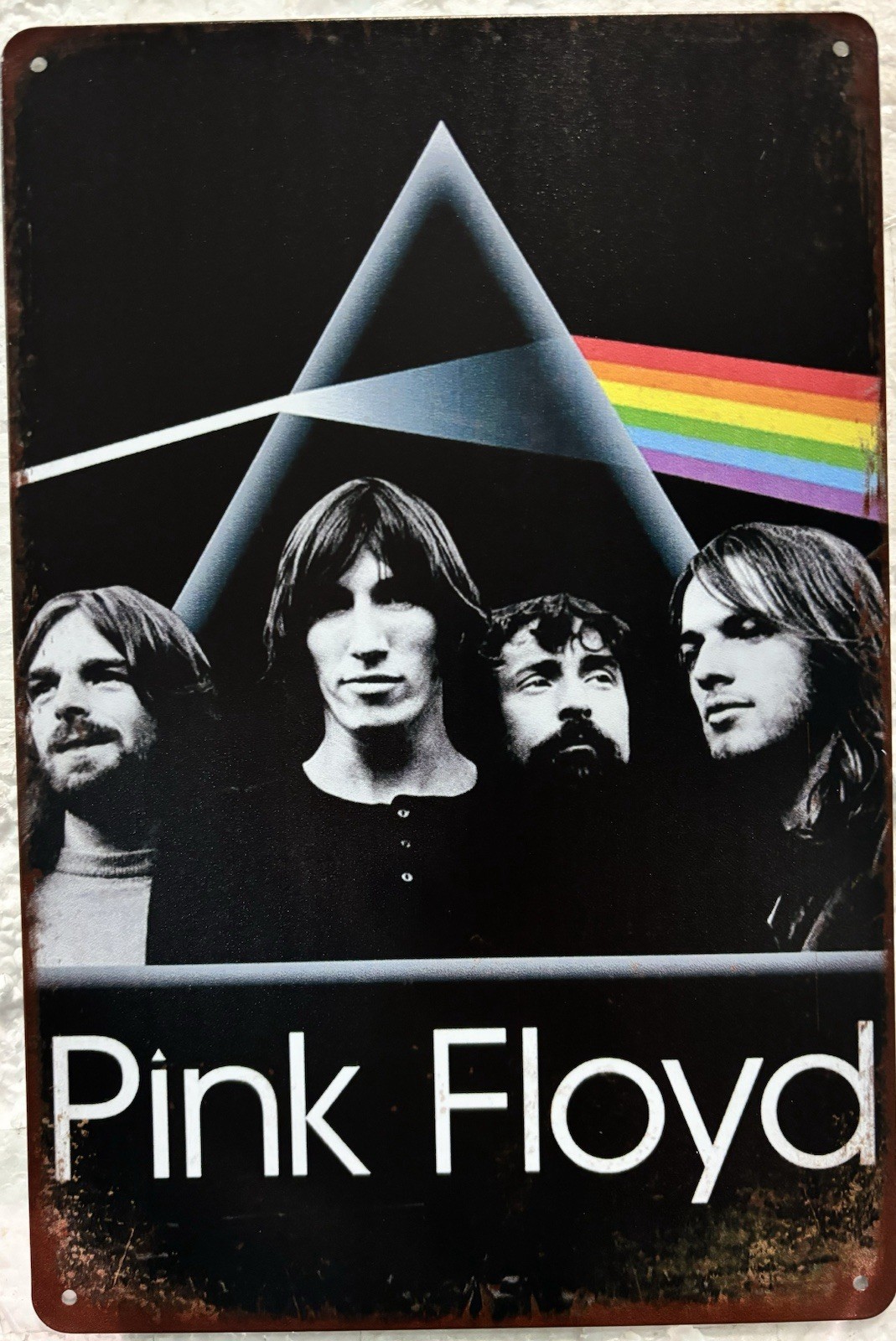 Tin Sign 8×12 Pink Floyd Rock Roll Band Music Dark Side Moon Album S7