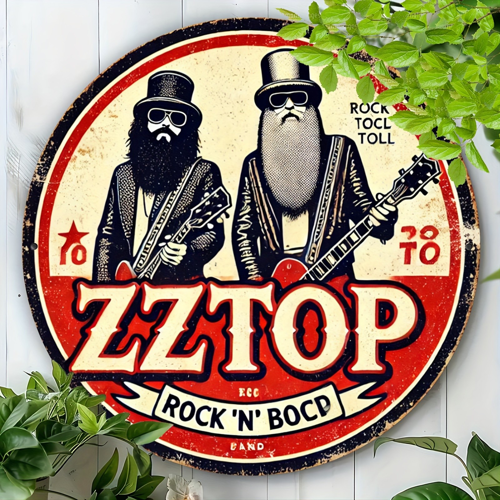 Vintage Rock Band Aluminum Sign -Tin Metal Signs 8×8 Inch Metal Wall Decor for H
