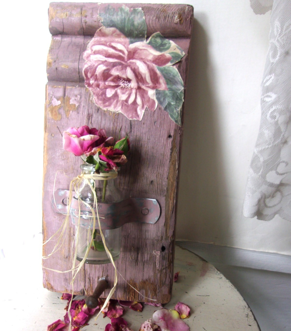 RuStic Prim WoOd PliNth CoUnTRy GaRDeN VaSe WaLL DeCor Porch- Door- SheShed 11×5