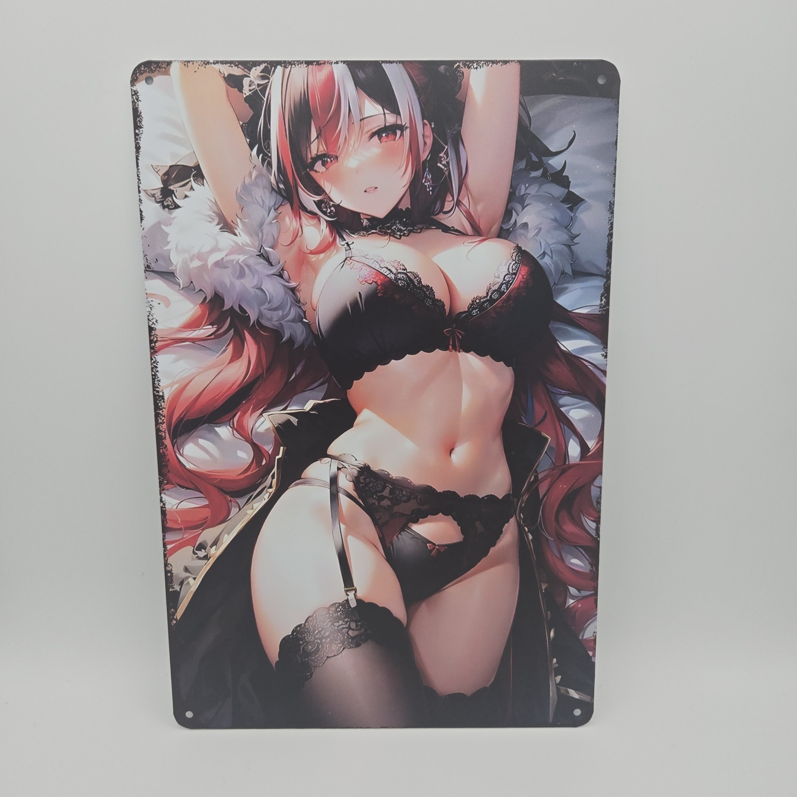 Pinup Anime Girl Metal Tin Sign Wall Posters 8×12