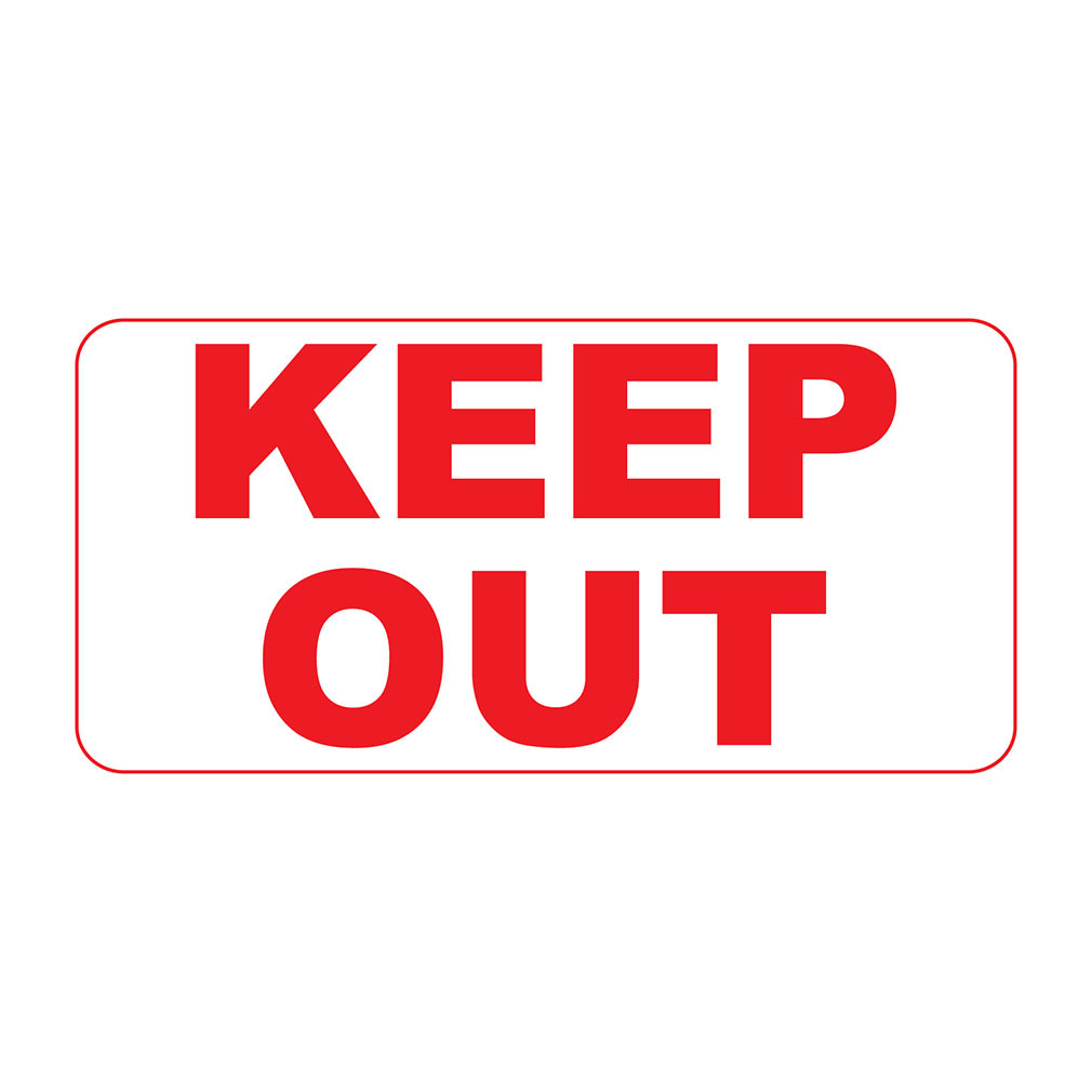 Keep Out Red Retro Vintage Style Metal Sign – 8 In X 12 In With Holes