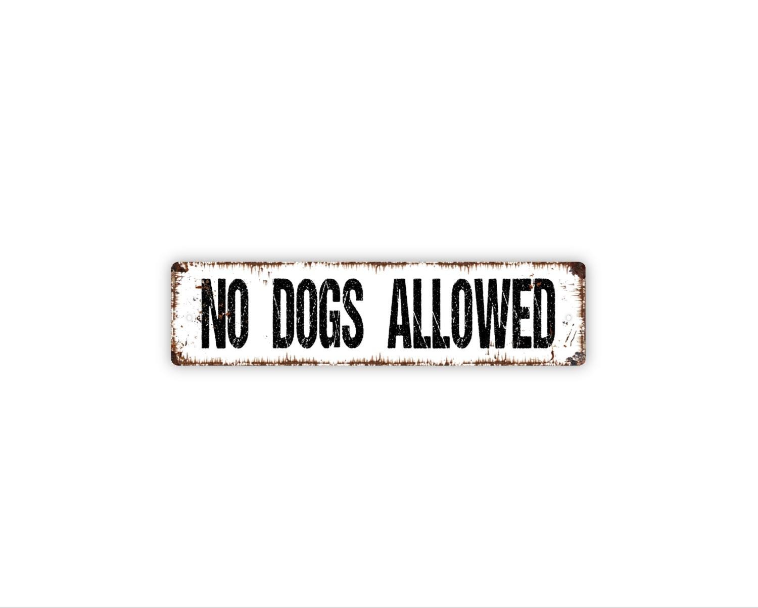 No Dogs Allowed Sign | Metal Property Sign | No Pets Sign | Outdoor Yard