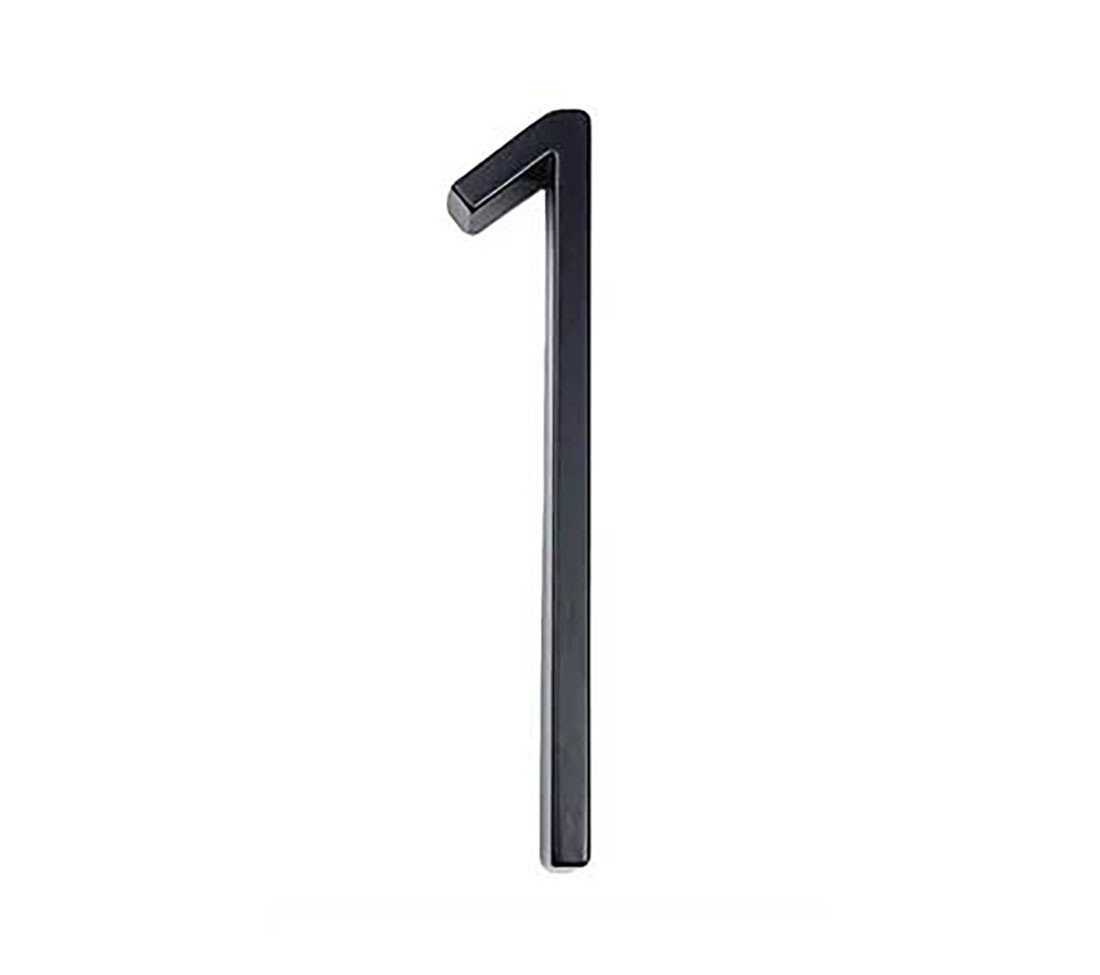 Brick Mailbox Numbers Metal 5 Inch, Matte Black, Floating or Flat