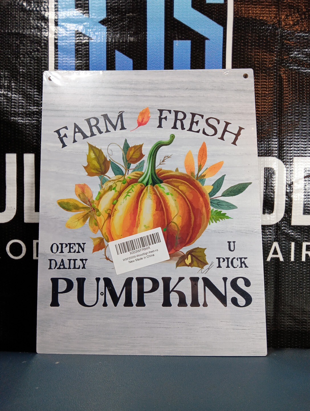 Rustic Farmhouse Style Farm Pumpkins Wooden Sign Hanging Plaque 8 X 10 Inches…