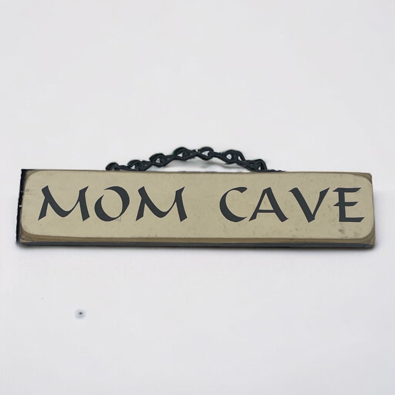Rustic Wooden Mom Cave Hanging Sign Plaque Distressed Farmhouse Decor Wall Art