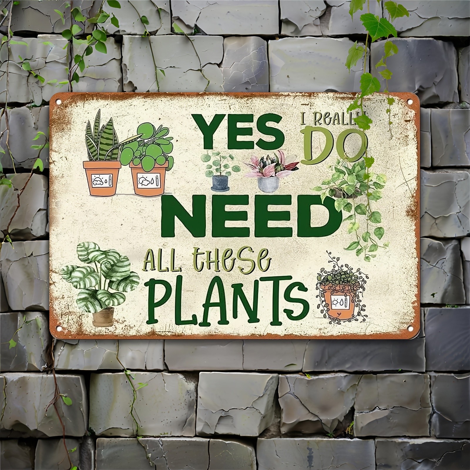 Humorous Metal Garden Sign Plant Farmhouse Decor