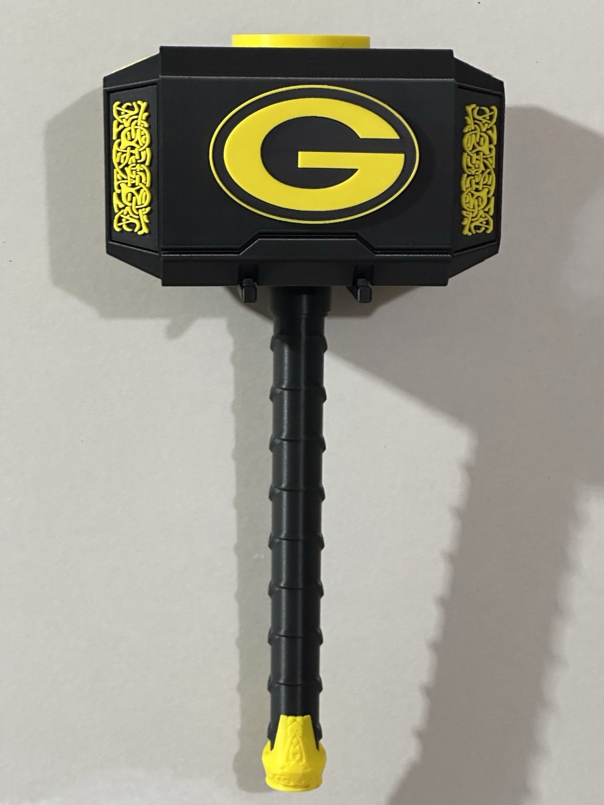 Thor Hammer Wall Mount – Single Color 3D Printed Display Accessory