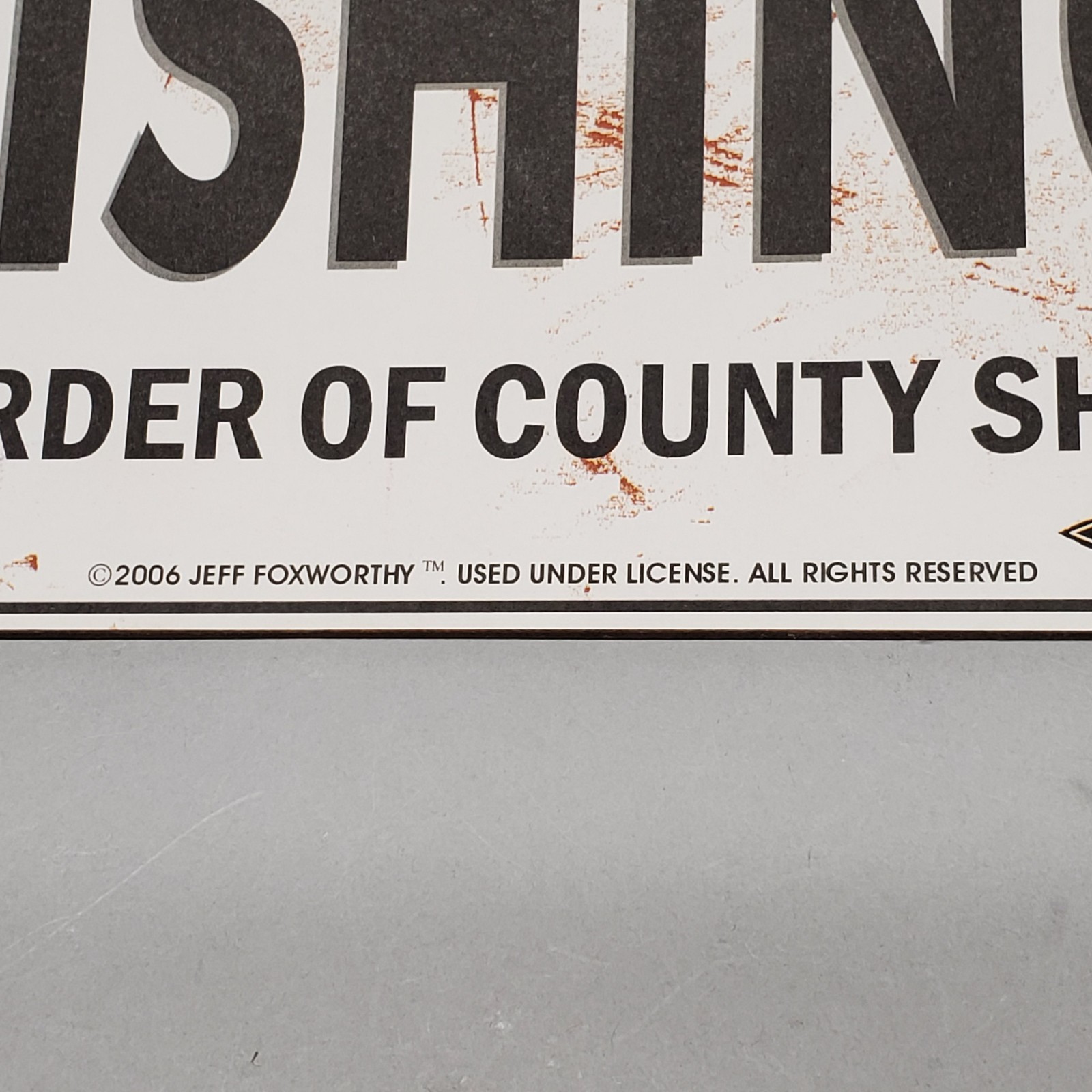 Vintage NEW Redneck No Fishing Wood Sign Jeff Foxworthy 12in x 9in NOS 2006