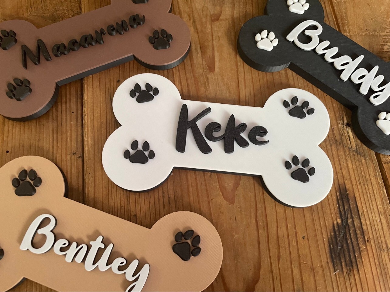 Dog Bone Name Sign | Dog Decor | Dog Name Plate | Dog Sign | Food Sign | Wall De