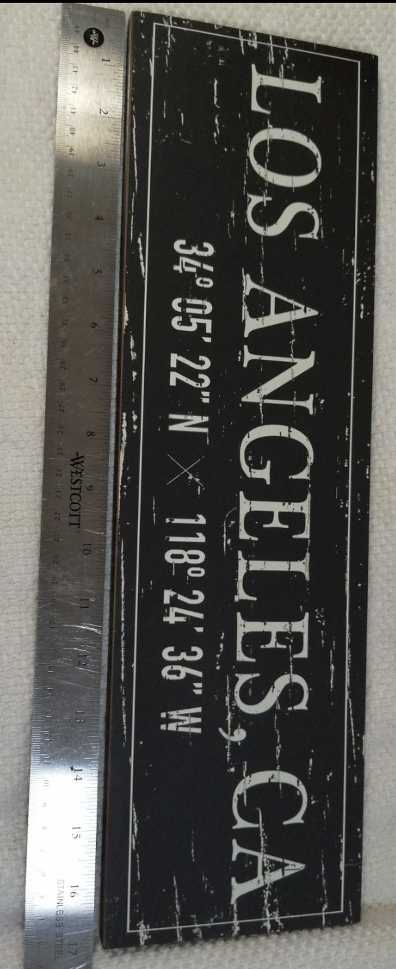 Los Angeles, CA Latitude Longitude Coordinates City Decor 17″*5″*0.5″ 1lb 1.3oz