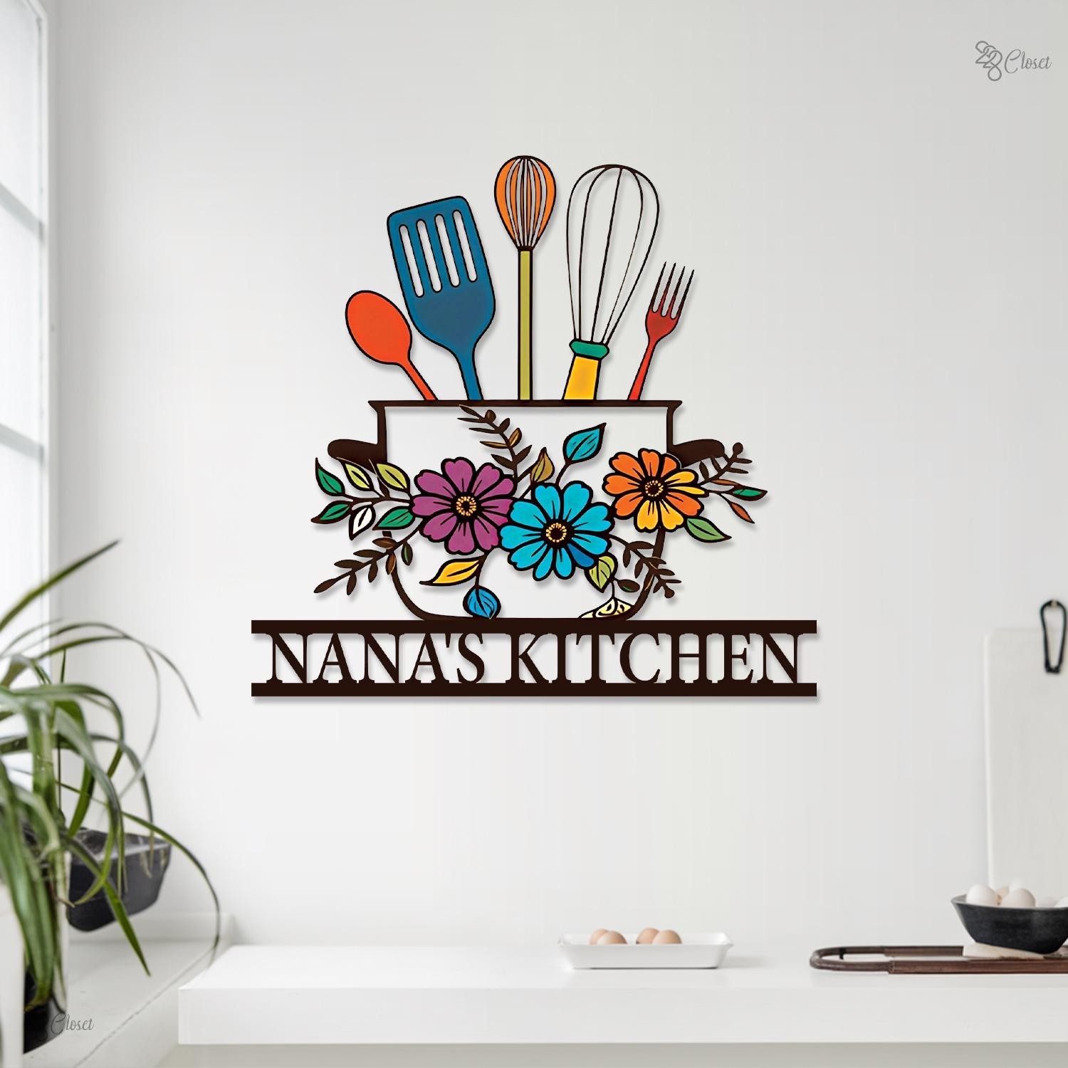 Personalized Kitchen Wall Decor, Sign for Kitchen, Metal Kitchen Sign