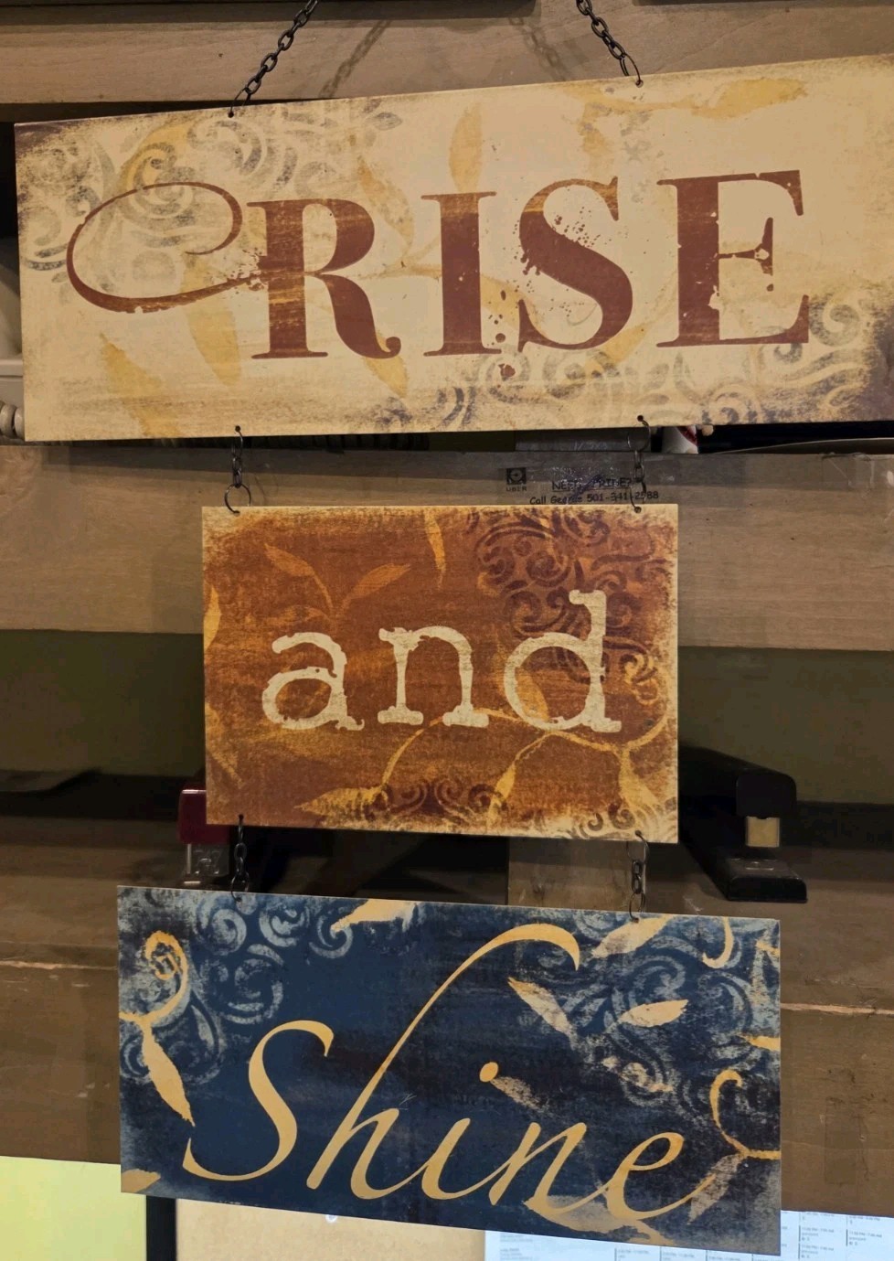 Rustic Rise & Shine and Handcrafted Wall Sign / Plaque