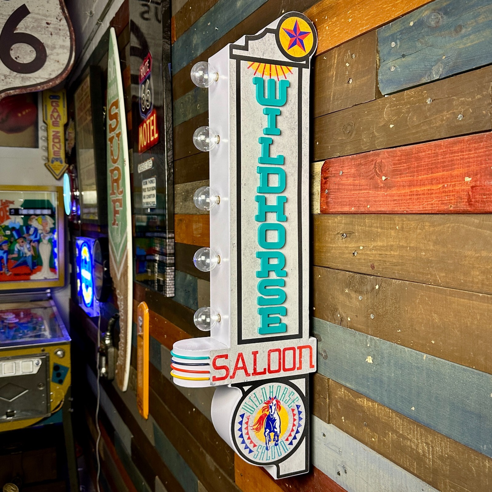 Wildhorse Saloon Double Sided Vintage Inspired 30″ Marquee LED Sign Wall Decor