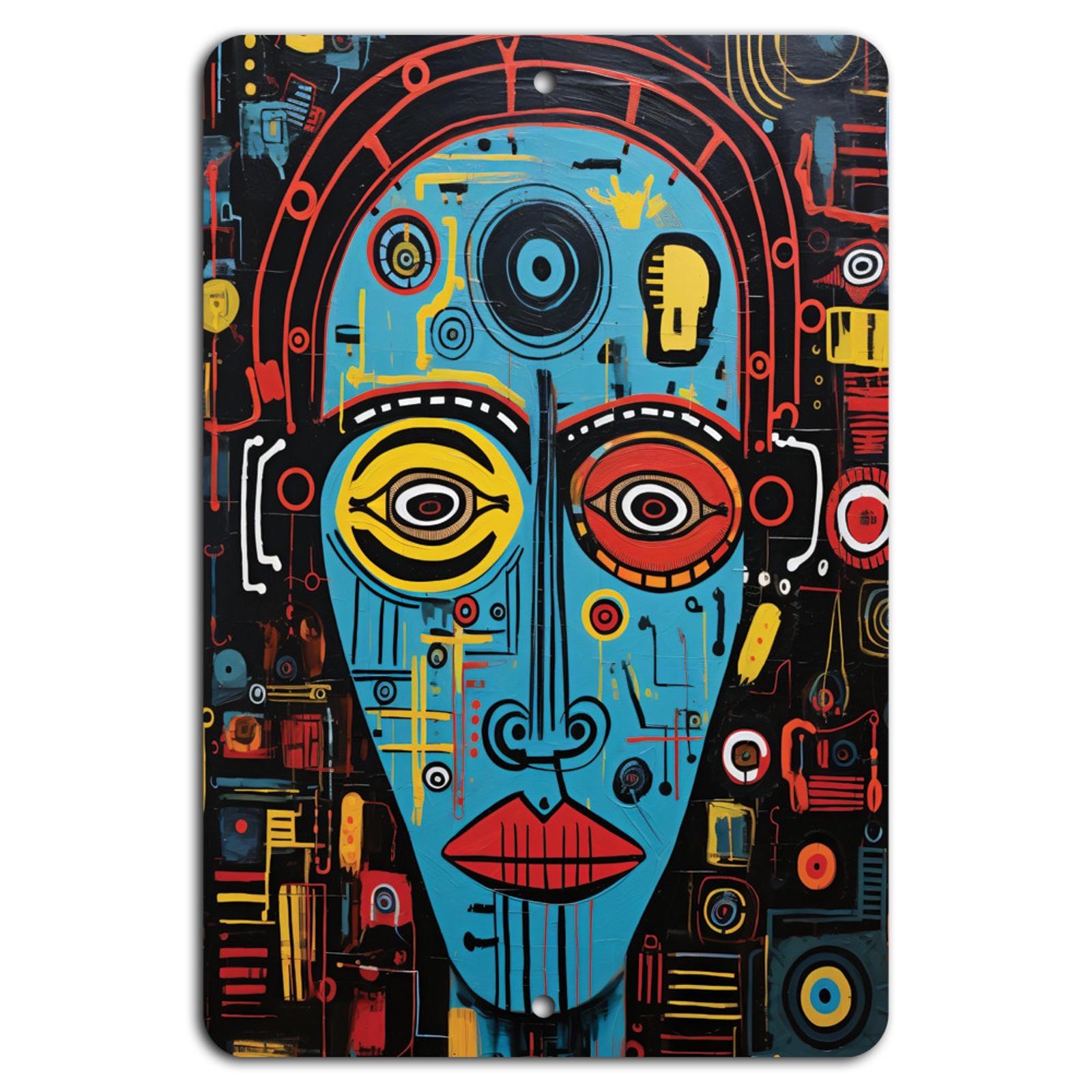 BanginPrints Abstract Pop Art Sign Techno Fusion Metal Rectangle 8×12
