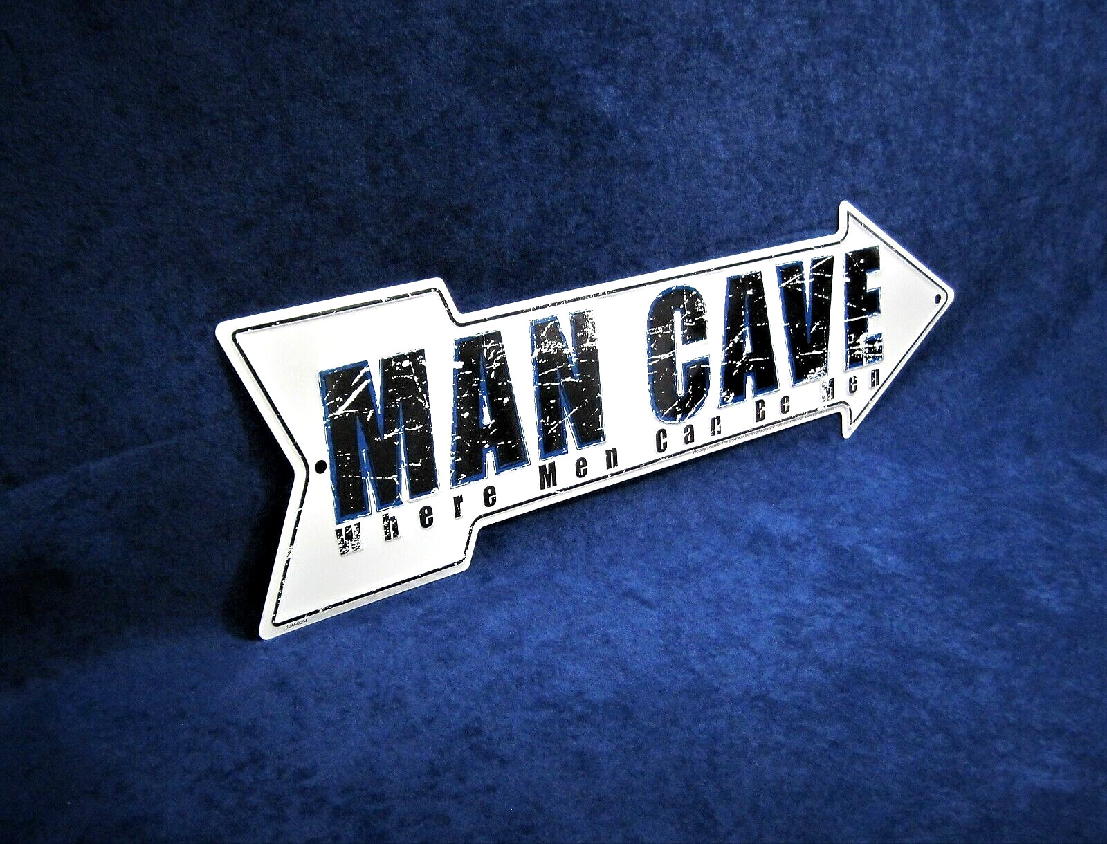 MAN CAVE Arrow – *US MADE* Embossed Metal Sign – Man Cave Garage Bar Wall Decor
