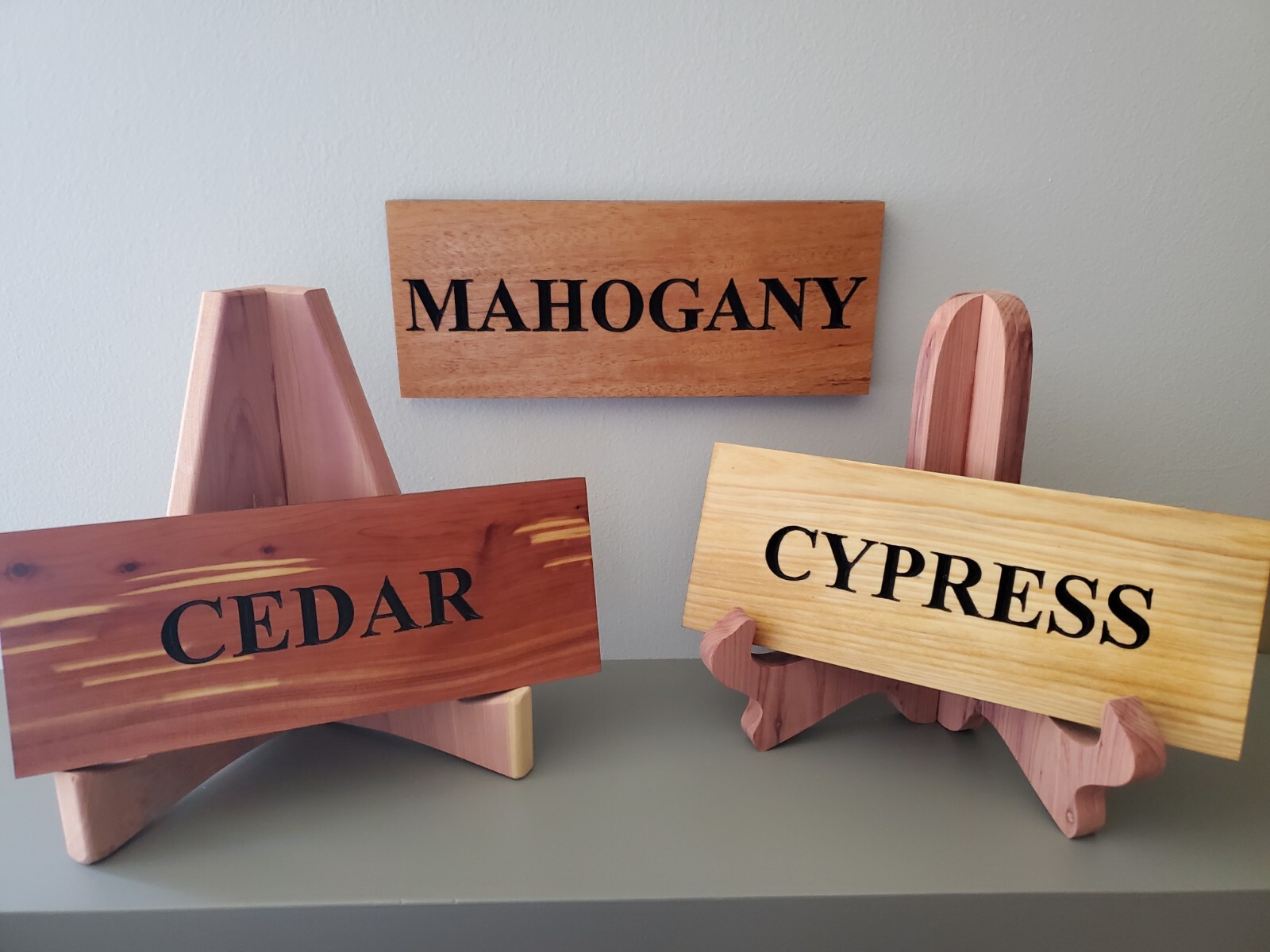 Home Address Sign Street Number House Plaque Modern MCM Outdoor Wood Mahogany