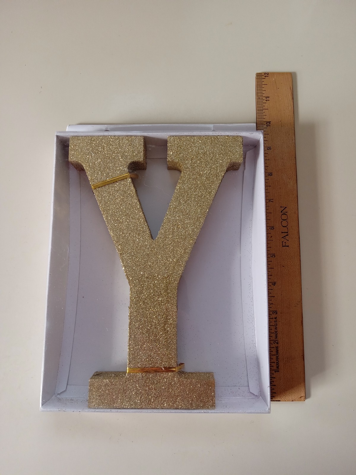 🌟Gold Glitter Letter – Y: Home Decor And Decoration (9 in. X 6 in.)