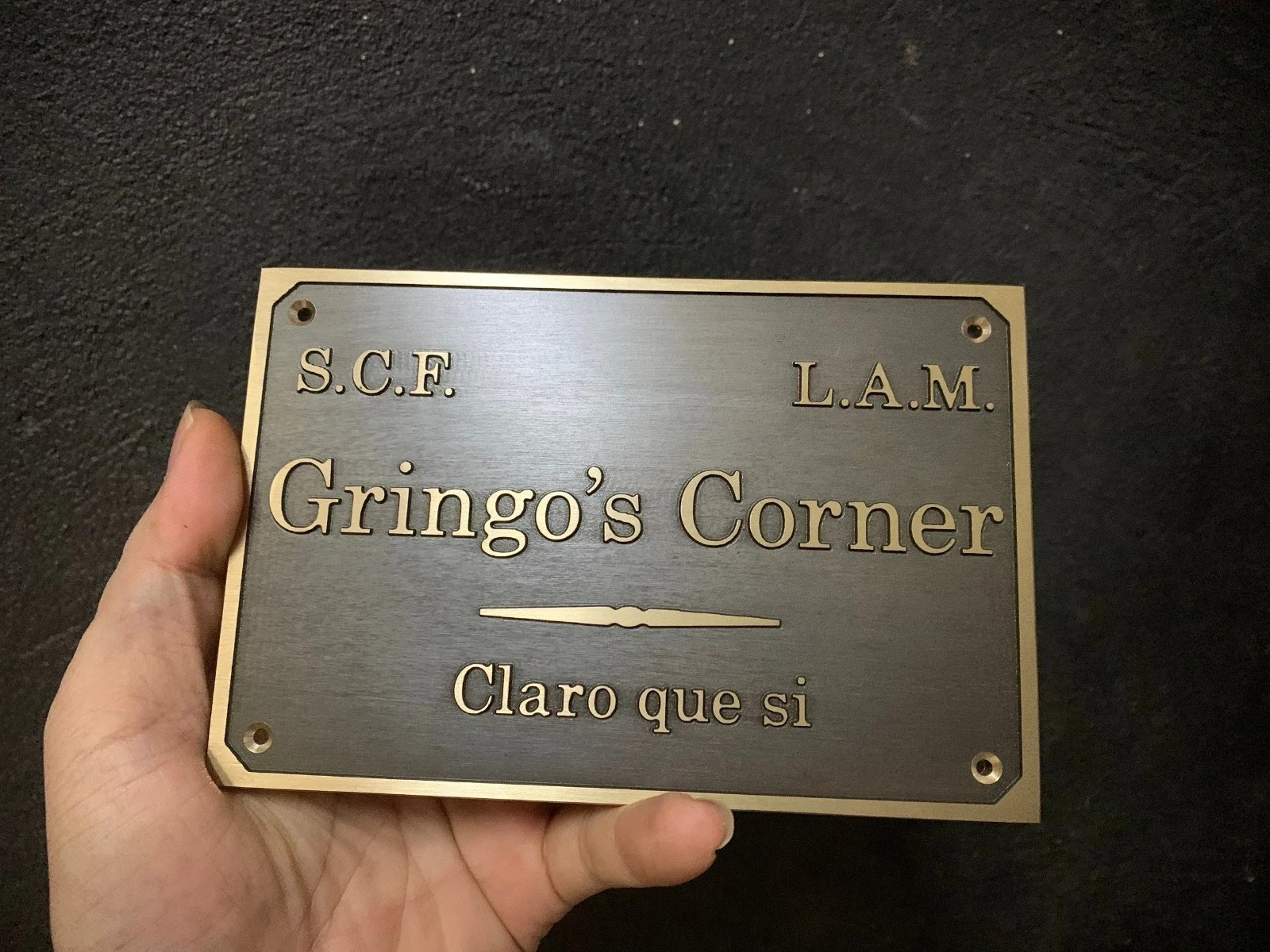 Custom Engraved Metal Name Plate Personalized Brass Office Door Sign