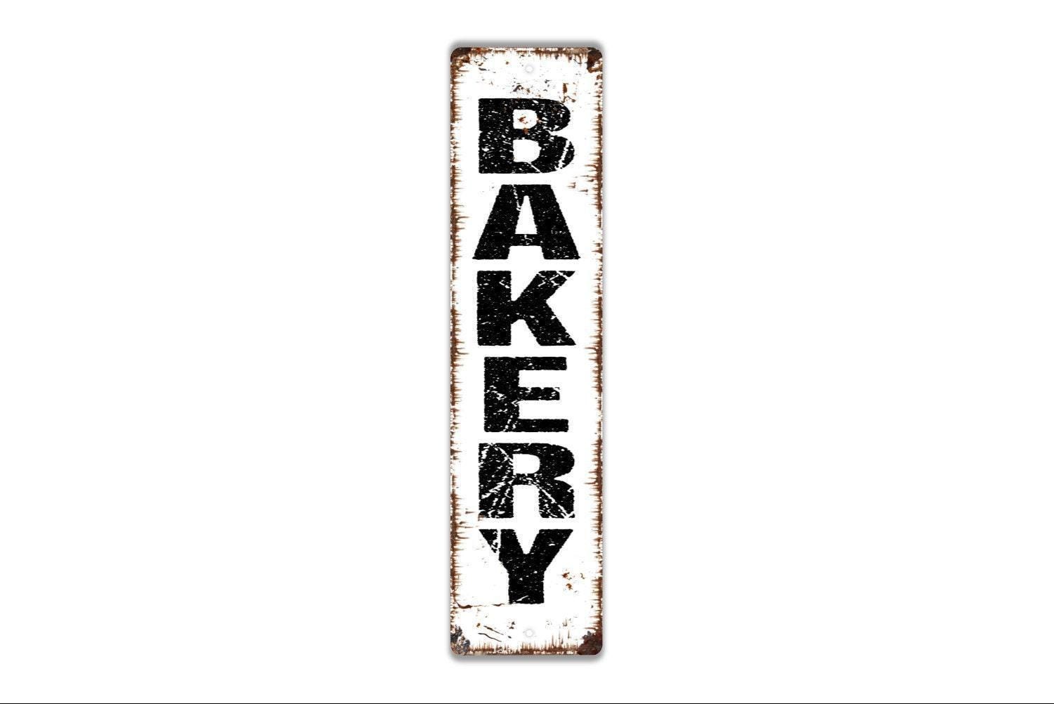 Vertical Bakery Sign – Rustic Kitchen Wall Decor – Bakery Shop Sign for Home