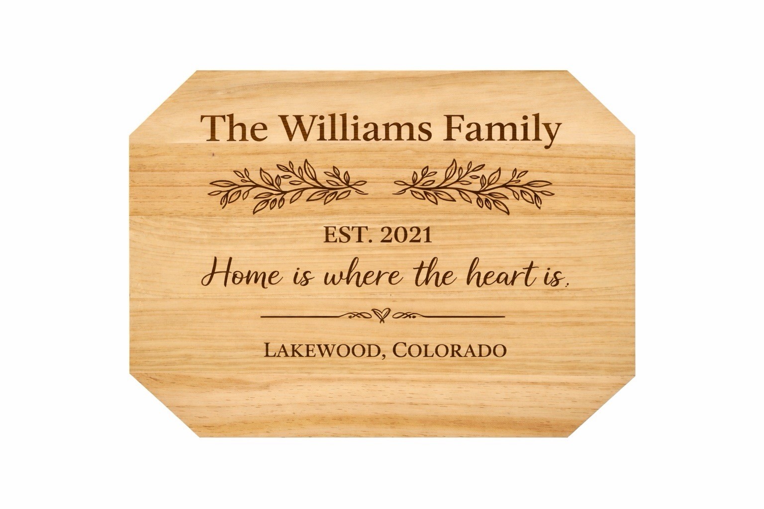 Handmade Premium Engraved Wood Plaque – Custom Family Name Sign Gift