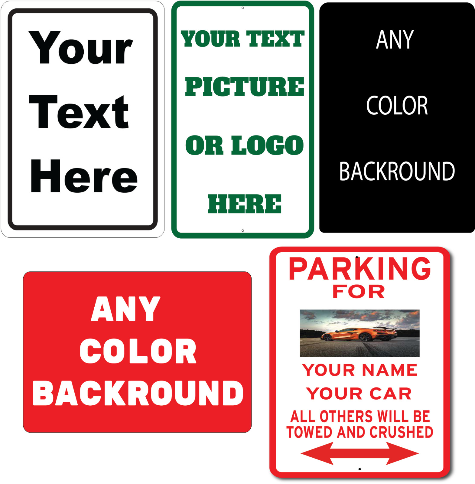 Personalized Custom Sign Aluminum Metal Text 12″ Plaque Home Address Customized