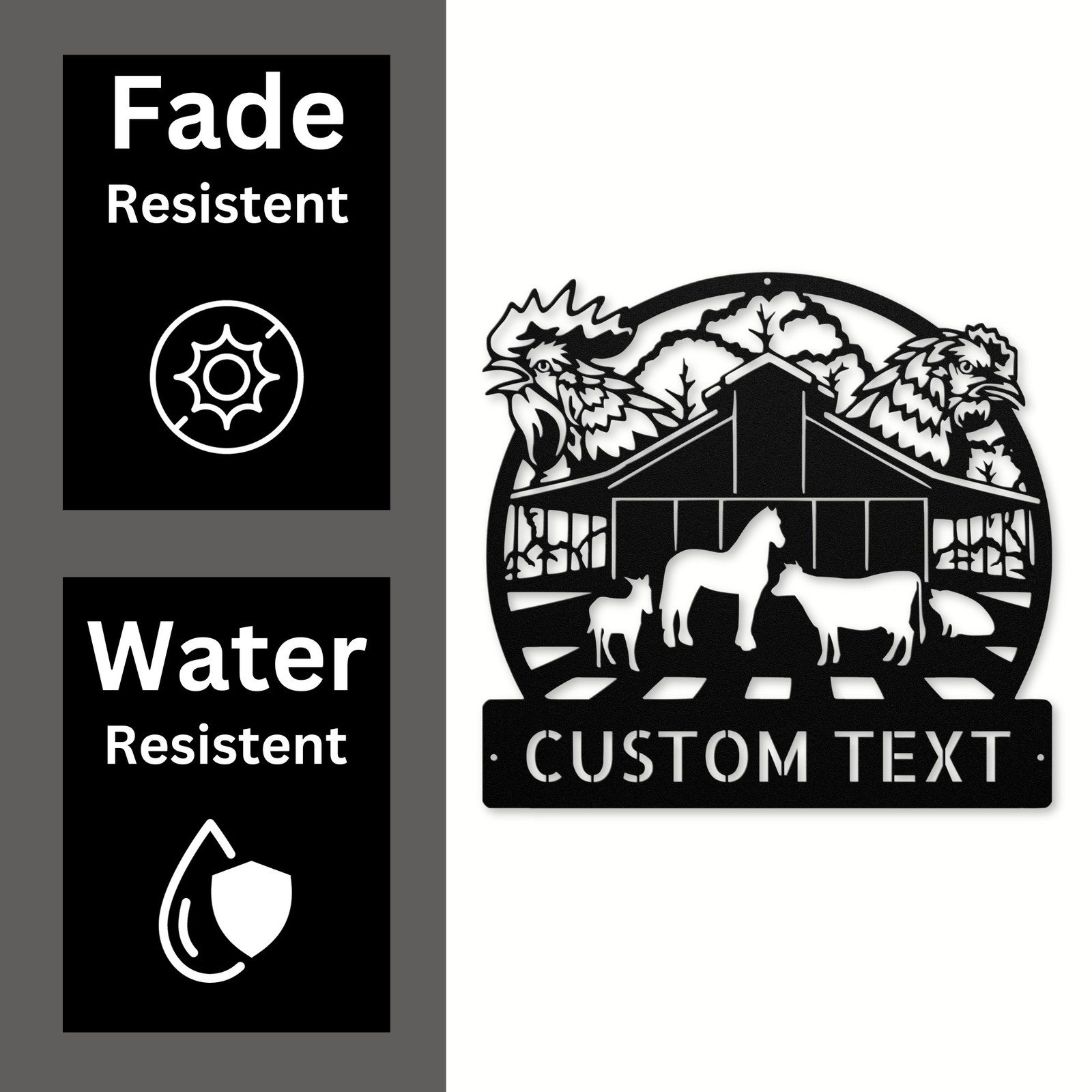 Custom Farm Animals Metal Sign Home Decor Farmer Gift Garden Animal Lovers