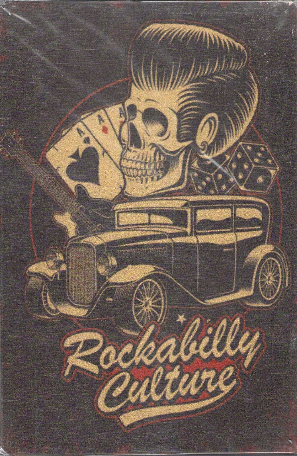 Rockabilly Culture Tin Metal Poster Sign Vintage Style