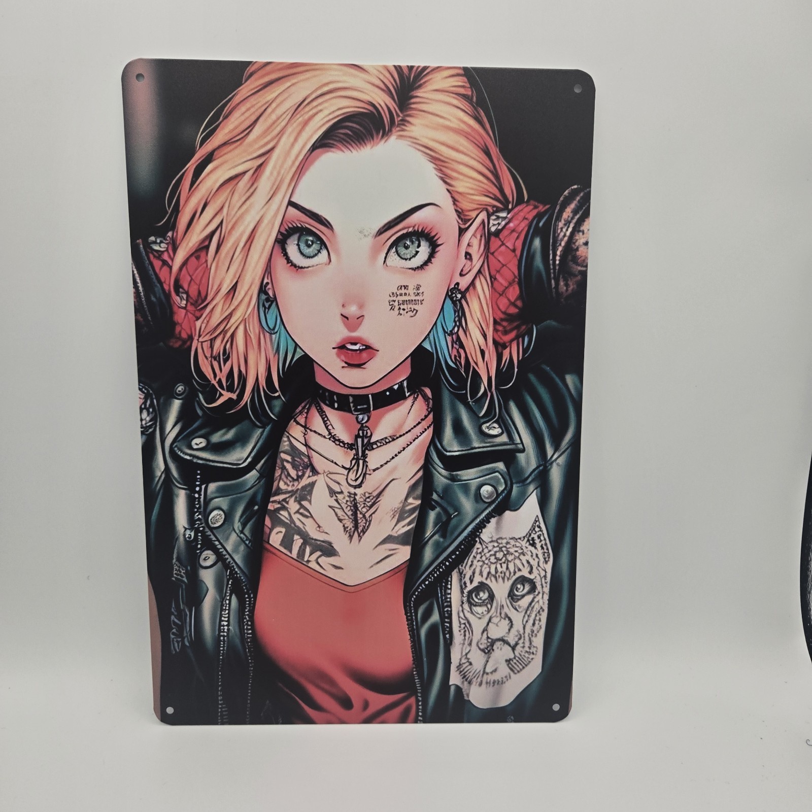 Pinup Anime Girl Metal Tin Sign Wall Posters 8×12