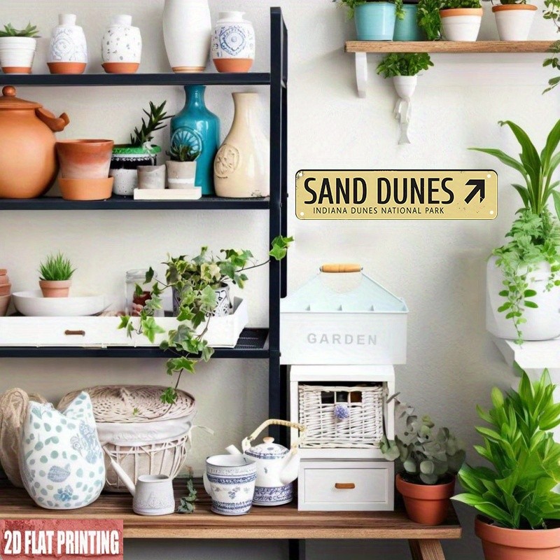 Sand Dunes Indiana Dunes National Park Arrow Metal Sign Lake Cabin Beach Decor