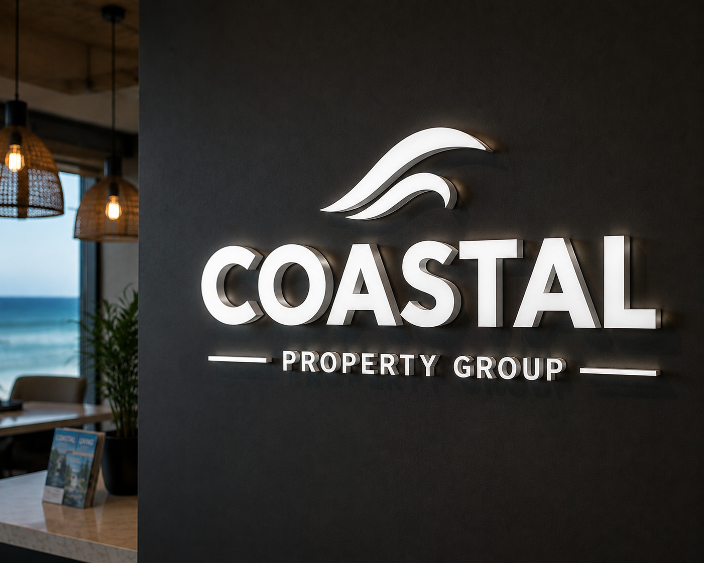 Custom 3D Metal Sign | Laser Cut Backlit Logo | Outdoor Business Wall Sign
