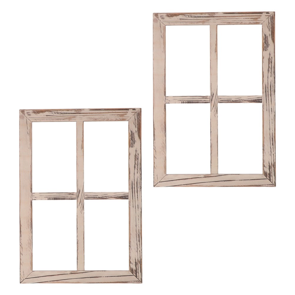 2 Pcs Wooden False Frame Decor Rustic Wall Farmhouse Style Vintage