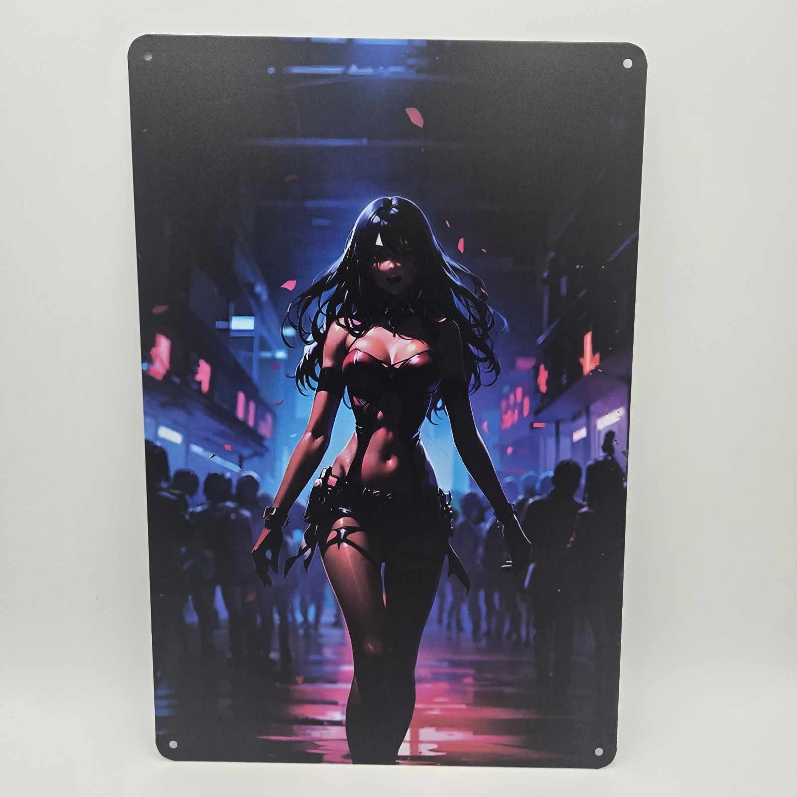 Pinup Anime Girl Metal Tin Sign Wall Posters 8×12