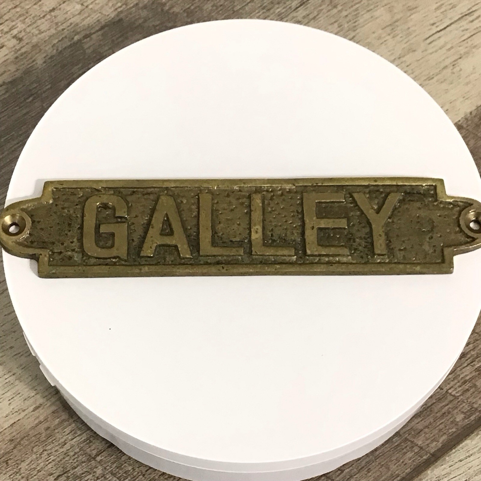 Galley Ship Sign Brass Nautical Beach House Boat Decor 5.5 inch