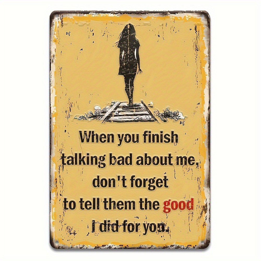 Inspirational Quote Metal Tin Sign Wall Decor Vintage Tin Sign Home Decor Gifts