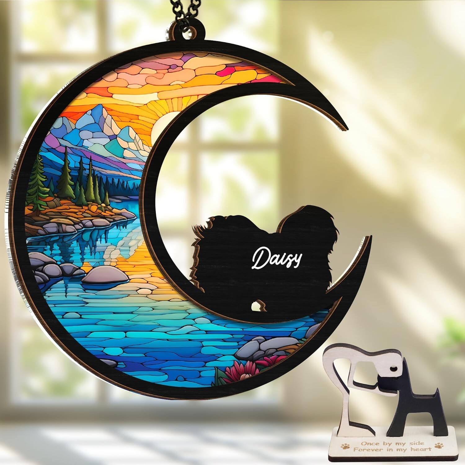 6″ Coton De Tulear Dog Suncatcher Memorial Gifts For Loss Of Dog Sympathy Names