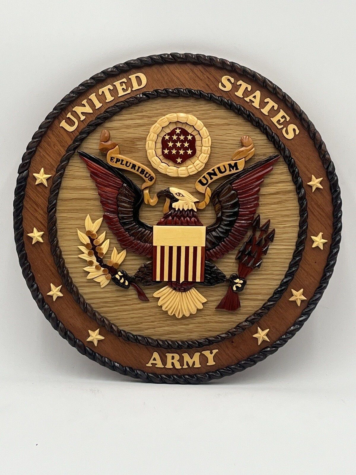12″x12″ Wood Sign United States Army New In Box