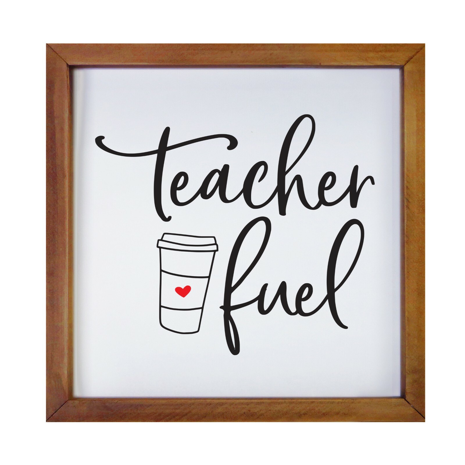 Inspirational 7×7 Wooden Framed Shadow Box Modern Wall Art Decor Teacher Fuel