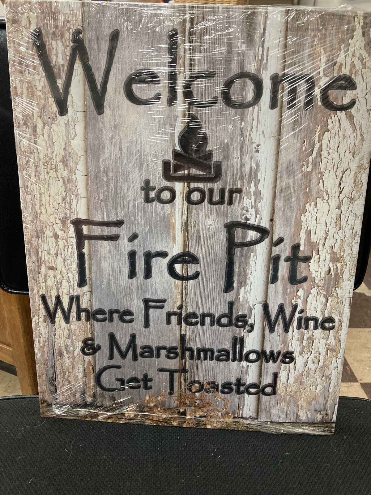 Welcome To Our Fire Pit-Tin Sign
