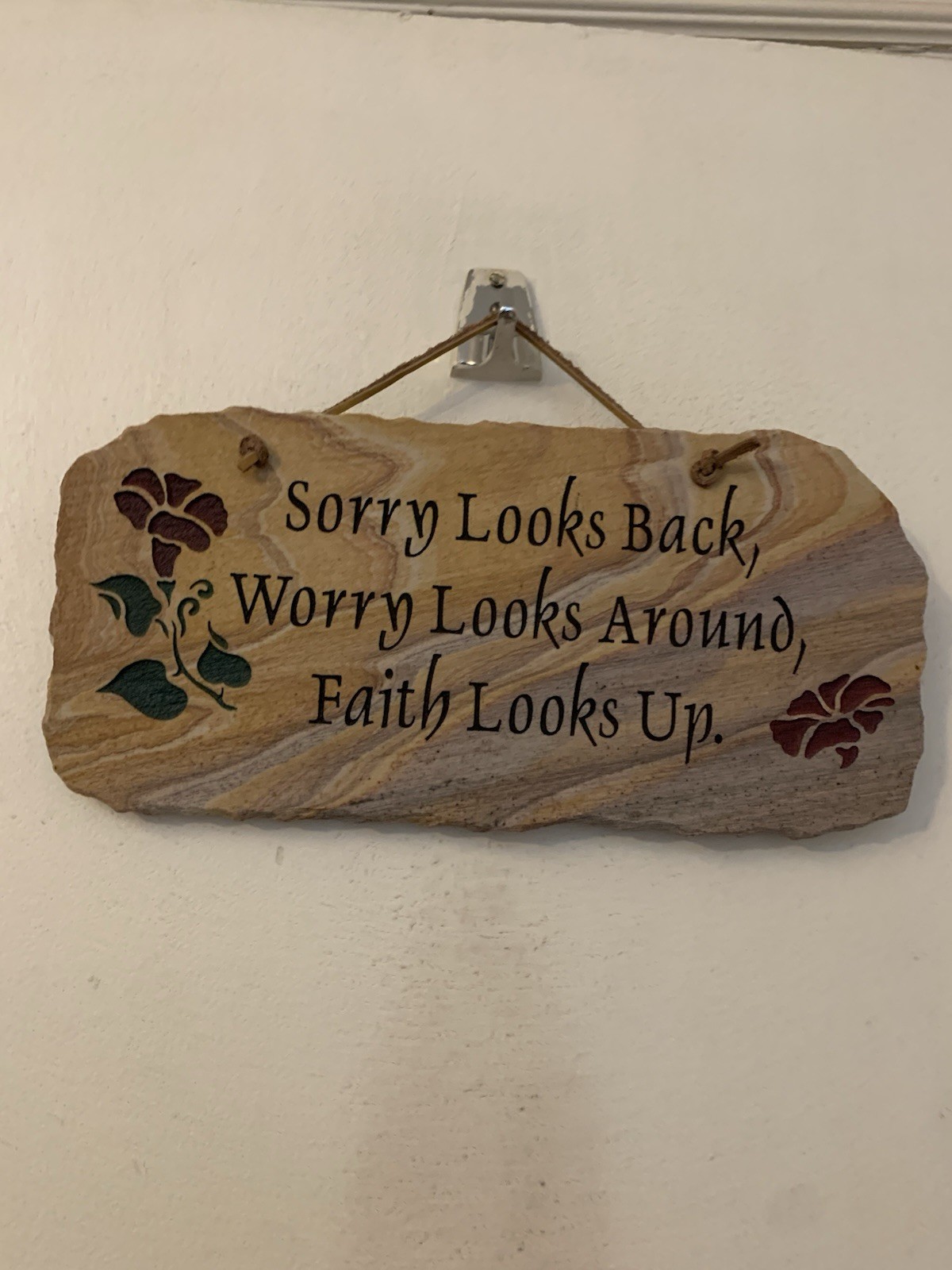 Beautiful Stone Inspirational Hanging Plaque