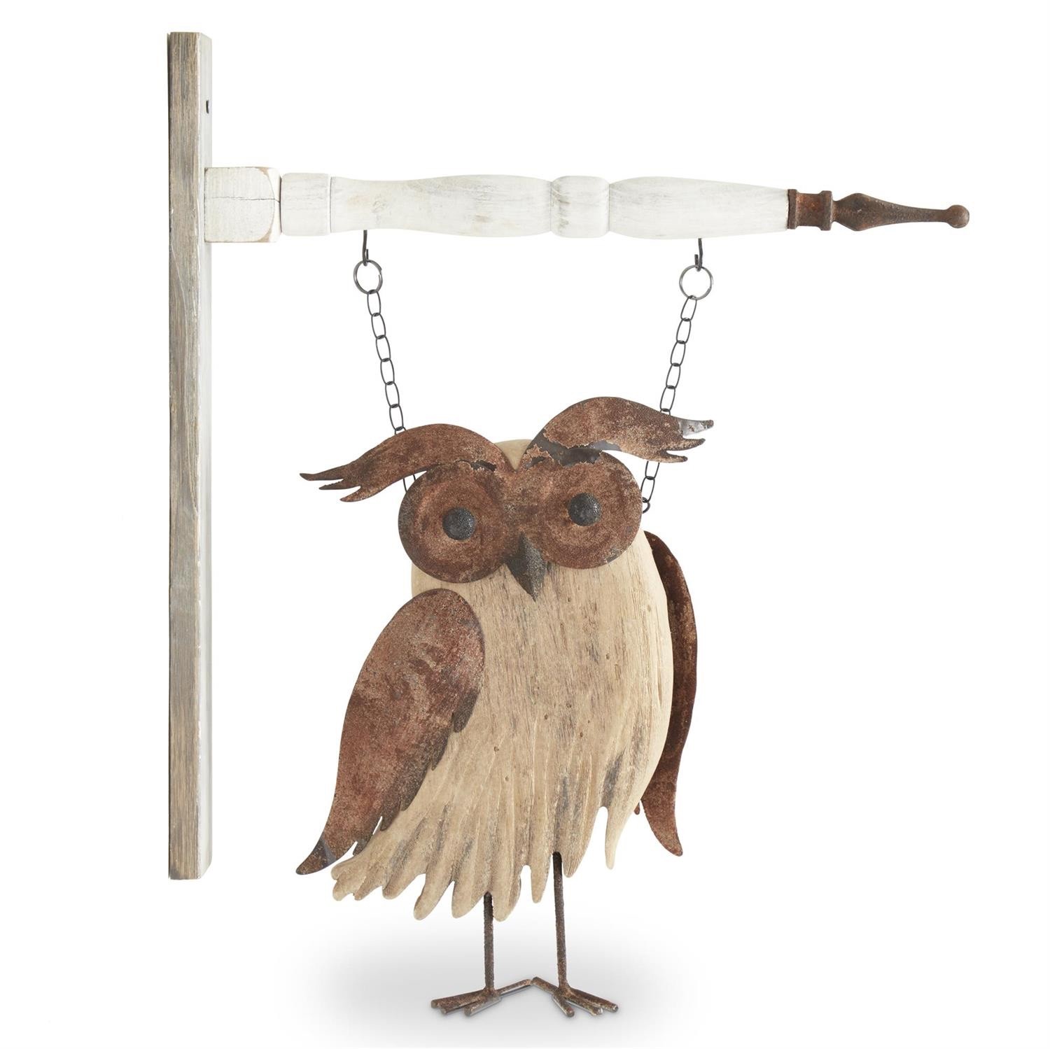 Wood & Metal Owl Arrow Replacement Sign by K&K Interiors