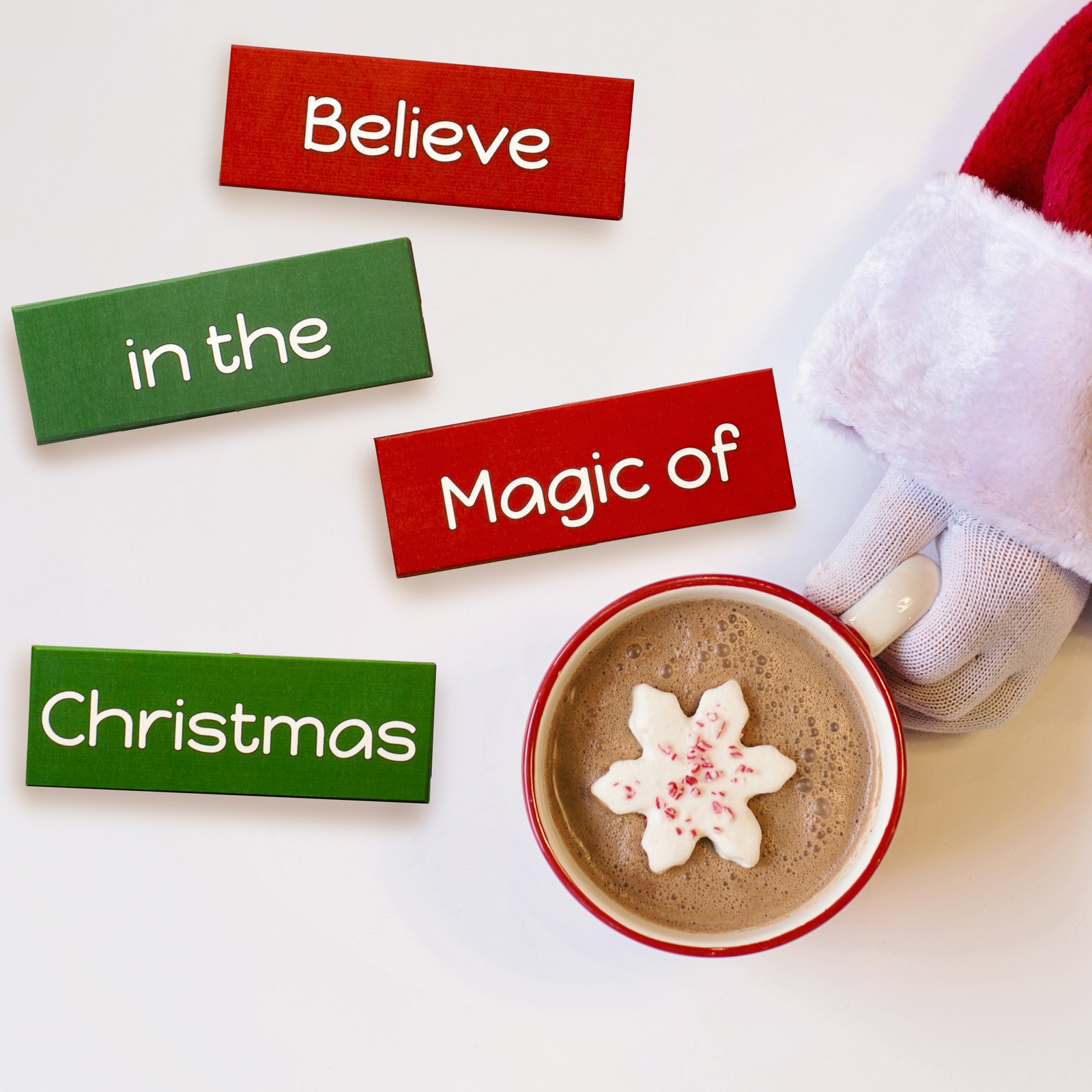 JennyGems Believe in the Magic Of Christmas 4pc Wooden Block Signs
