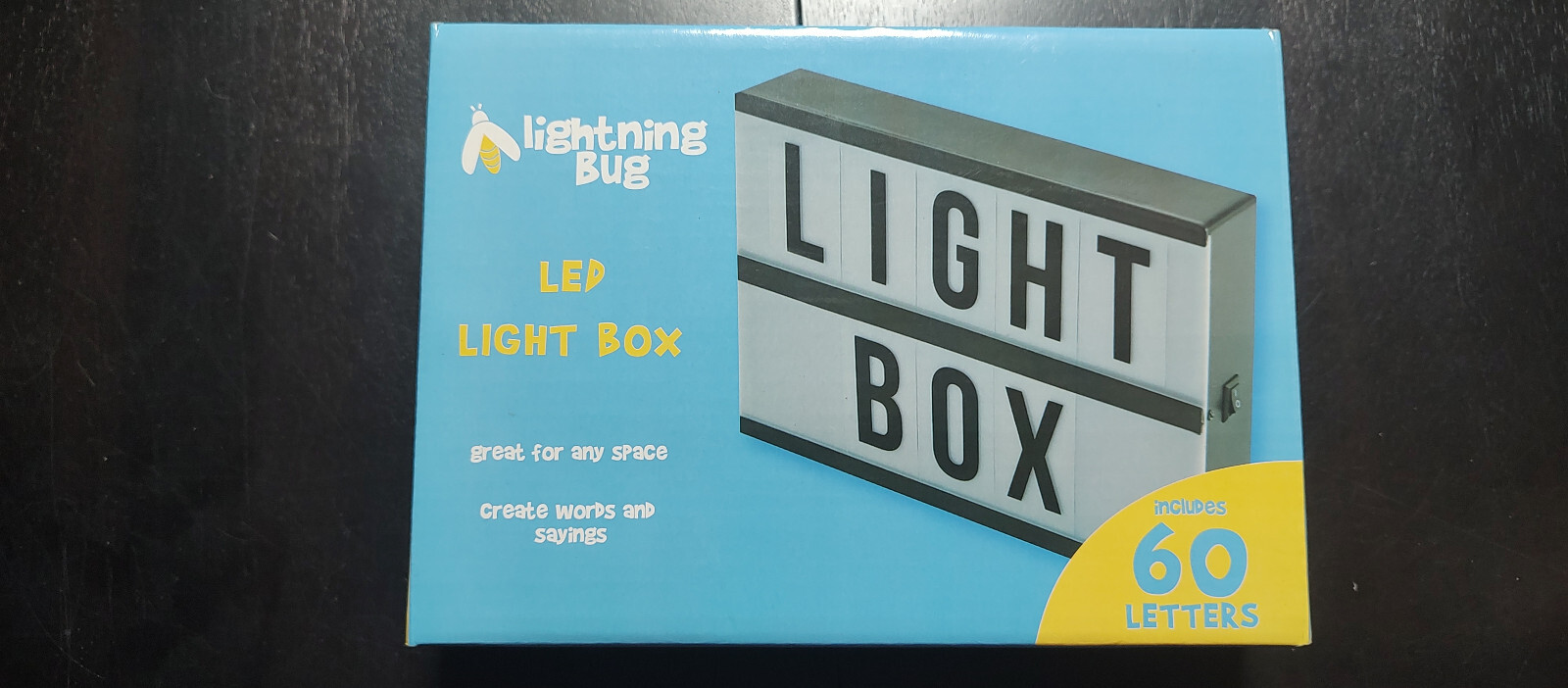 lighted display box, has numbers and letter for message, batteries not included