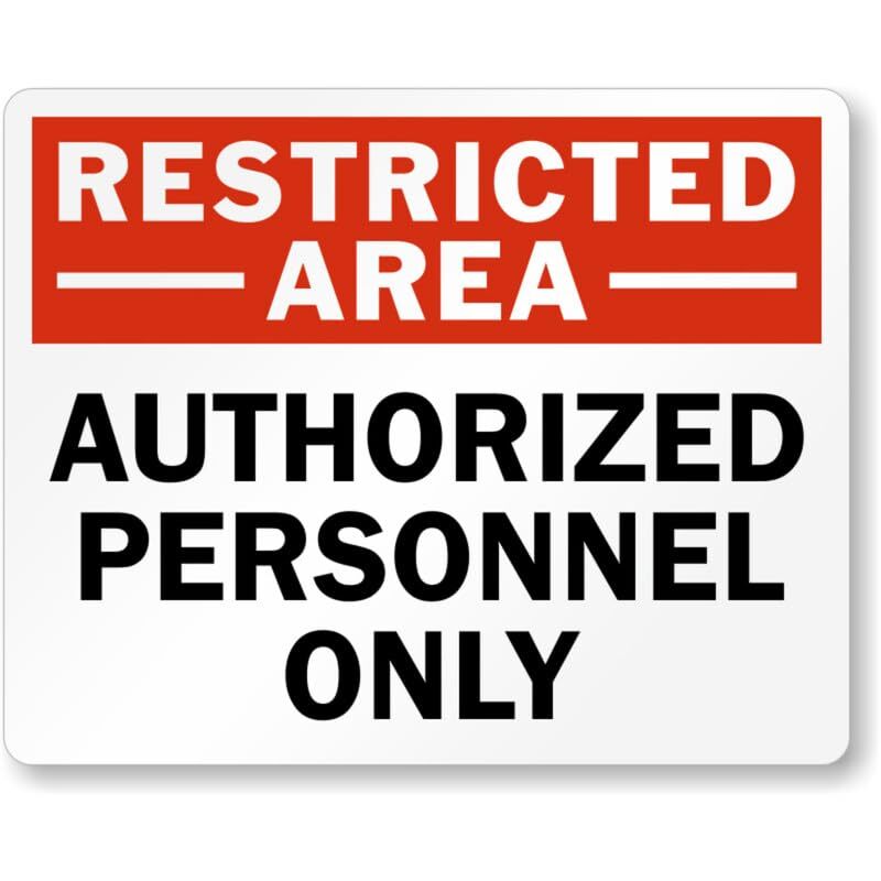 Authorized Personnel Only Id Required Restricted Area Aluminum Weatherproof