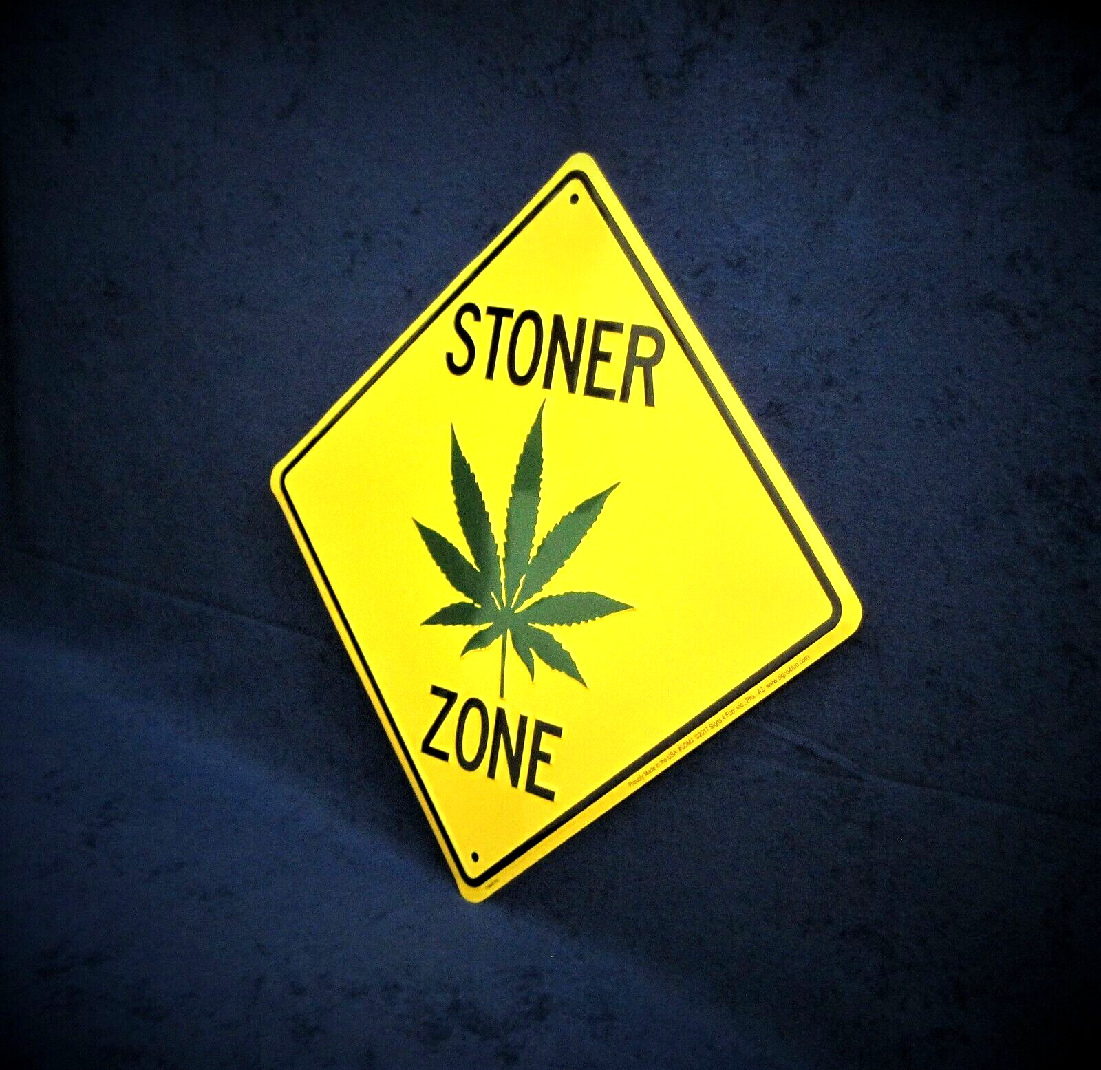 STONER ZONE – *US MADE* – Embossed Metal Sign – Man Cave Garage Shop Bar Decor